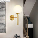 GobekUsa Postmodern Glass Ball Wall Light for Bedroom - Single Bulb Sconce Kit