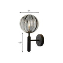 GobekUsa Postmodern Glass Ball Wall Light for Bedroom - Single Bulb Sconce Kit