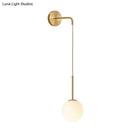 GobekUsa Postmodern Glass Globe Wall Lamp for Bedroom - 1-Light Wall Mount Fixture