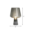GobekUsa Postmodern Glass Night Lamp with Cement Base: Cup Shaped Table Light for Bedroom
