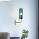 GobekUsa Postmodern Glass Tube Wall Sconce with Brass Finish