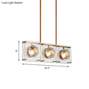 GobekUsa Postmodern Clear Crystal Gold Hanging Kitchen Island Light