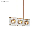 GobekUsa Postmodern Clear Crystal Gold Hanging Kitchen Island Light