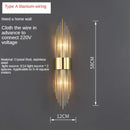 GobekUsa Crystal Copper Wall Lights: Postmodern Luxe Bedroom & Living Room Lighting
