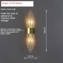 GobekUsa Crystal Copper Wall Lights: Postmodern Luxe Bedroom & Living Room Lighting