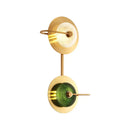 GobekUsa Postmodern Brushed Gold Glass Disc Wall Sconce - Wall Mounted Lamp for Living Room