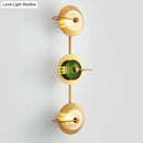 GobekUsa Postmodern Brushed Gold Glass Disc Wall Sconce - Wall Mounted Lamp for Living Room