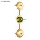 GobekUsa Postmodern Brushed Gold Glass Disc Wall Sconce - Wall Mounted Lamp for Living Room