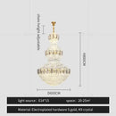 GobekUsa Crystal Chandelier: Postmodern Light Luxury for Hotel Lobby, Villa, and Duplex Floors