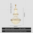 GobekUsa Crystal Chandelier: Postmodern Light Luxury for Hotel Lobby, Villa, and Duplex Floors