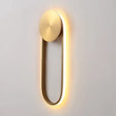 GobekUsa Postmodern Brass Arc Wall Sconce LED Lamp for Bedroom