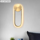 GobekUsa Postmodern Brass Arc Wall Sconce LED Lamp for Bedroom