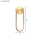GobekUsa Postmodern Brass Arc Wall Sconce LED Lamp for Bedroom