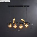 GobekUsa Sleek Postmodern Glass Pendant Light with Twig and Bird Deco - 4-Bulb Ceiling Hanging Fixture
