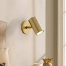 GobekUsa Tube Brass Spotlight Wall Light - Postmodern Metal Reading Lamp for Bedroom