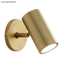 GobekUsa Tube Brass Spotlight Wall Light - Postmodern Metal Reading Lamp for Bedroom