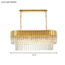 GobekUsa Postmodern Brass Island Light Fixture - 8 Heads, Crystal Rod Hanging Design