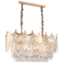 GobekUsa Crystal Leaves Chandelier: Elegant Postmodern Lighting for Living Room, Dining Room, Bedroom