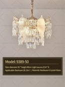 GobekUsa Crystal Leaves Chandelier: Elegant Postmodern Lighting for Living Room, Dining Room, Bedroom