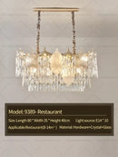 GobekUsa Crystal Leaves Chandelier: Elegant Postmodern Lighting for Living Room, Dining Room, Bedroom