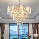 GobekUsa Crystal Leaves Chandelier: Elegant Postmodern Lighting for Living Room, Dining Room, Bedroom