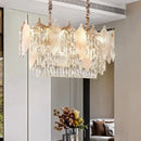 GobekUsa Crystal Leaves Chandelier: Elegant Postmodern Lighting for Living Room, Dining Room, Bedroom