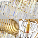 GobekUsa Postmodern 16-Light Gold Island Chandelier with Crystal Icicles