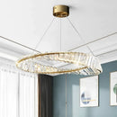 GobekUsa Crystal Ring Light: Postmodern Round Chandelier for Living Room, Bedroom, Dining Room