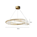 GobekUsa Crystal Ring Light: Postmodern Round Chandelier for Living Room, Bedroom, Dining Room