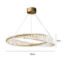 GobekUsa Crystal Ring Light: Postmodern Round Chandelier for Living Room, Bedroom, Dining Room