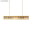 GobekUsa Gold Crystal Rod Island Light: Postmodern Pendant Fixture with 4 Rectangle Heads