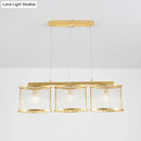 GobekUsa Crystal Rod Island Light - Postmodern Gold Oval Pendant for Dining Room
