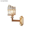 GobekUsa Gold Wall Mounted Lamp: Postmodern Clear Tri-Sided Crystal Rod Design