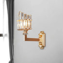 GobekUsa Gold Wall Mounted Lamp: Postmodern Clear Tri-Sided Crystal Rod Design