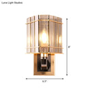 GobekUsa Gold Crystal Bedside Wall Sconce with 2/3 Tiers and 1/3 Light - Postmodern Triangle Design