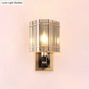 GobekUsa Gold Crystal Bedside Wall Sconce with 2/3 Tiers and 1/3 Light - Postmodern Triangle Design