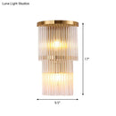 GobekUsa Gold Crystal Bedside Wall Sconce with 2/3 Tiers and 1/3 Light - Postmodern Triangle Design
