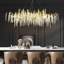 GobekUsa Crystal Chandelier: Postmodern Luxury Pendant Light for Living Room, Bedroom, and Dining Room