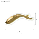 GobekUsa Postmodern LED Brass Fish Flush Wall Sconce, 10"/12" Wide