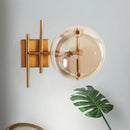 GobekUsa Postmodern Gold Finish Double Ball Glass Wall Sconce for Corners