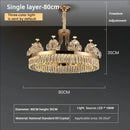 GobekUsa Crystal Chandelier: Postmodern Light Luxury Double-Layer Pendant for Home Living Room