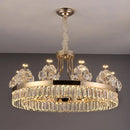 GobekUsa Crystal Chandelier: Postmodern Light Luxury Double-Layer Pendant for Home Living Room