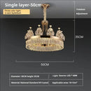 GobekUsa Crystal Chandelier: Postmodern Light Luxury Double-Layer Pendant for Home Living Room