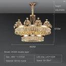 GobekUsa Crystal Chandelier: Postmodern Light Luxury Double-Layer Pendant for Home Living Room