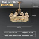 GobekUsa Crystal Chandelier: Postmodern Light Luxury Double-Layer Pendant for Home Living Room