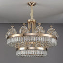 GobekUsa Crystal Chandelier: Postmodern Light Luxury Double-Layer Pendant for Home Living Room