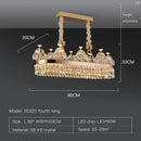 GobekUsa Crystal Chandelier: Postmodern Light Luxury Double-Layer Pendant for Home Living Room