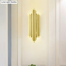 GobekUsa Gold Finish Flute Sconce: Postmodern 4-Light Wall Mount for Living Room