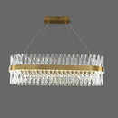 GobekUsa Postmodern Geometric K9 Crystal Pendant Light in Gold for Bedroom or Island with LED