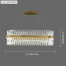 GobekUsa Postmodern Geometric K9 Crystal Pendant Light in Gold for Bedroom or Island with LED